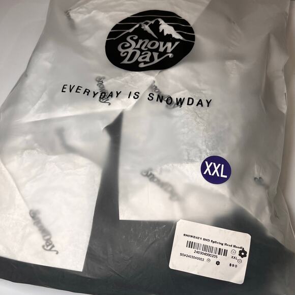 •NWT• SNOWDAY WORLDWIDE STREETWEAR BLACK HOODIE • MENS 2XL - Picture 9 of 13